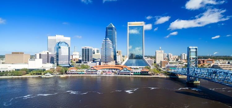 City skyline of Jacksonville, Florida