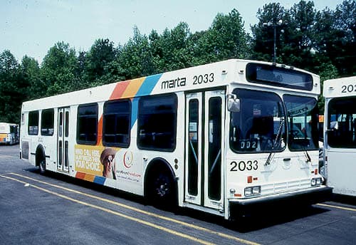 marta bus hits car