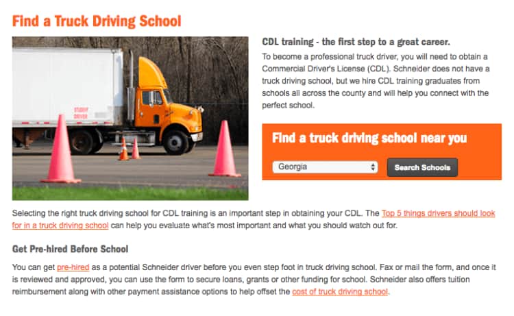 How to find a truck driving school