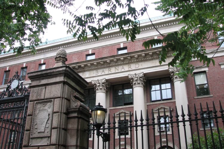 exterior of a brick building at Barnard College