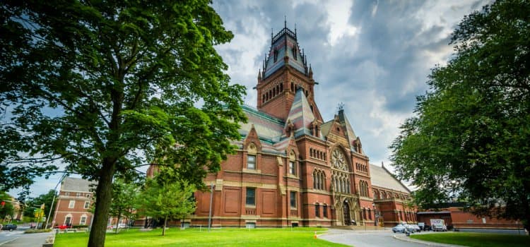 historic building on harvard university campus