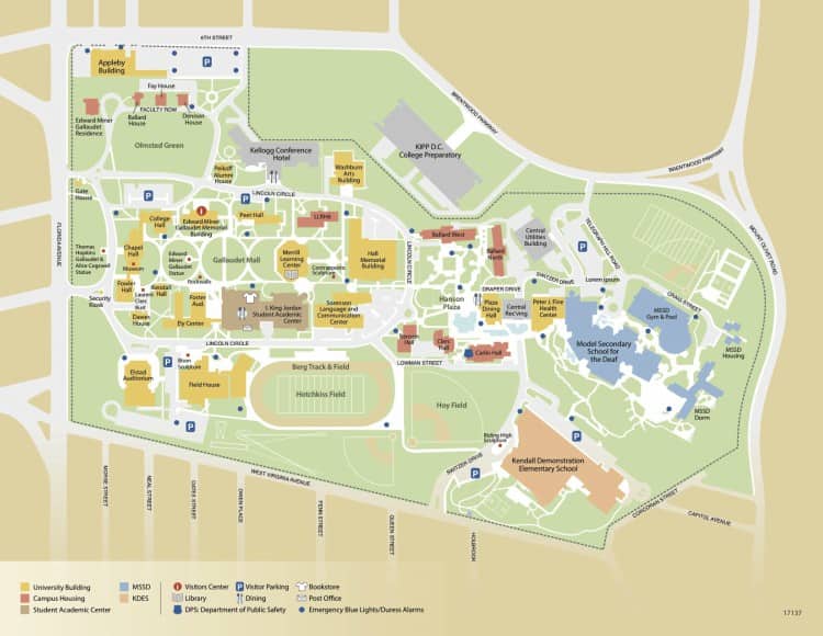 The Gallaudet University campus map