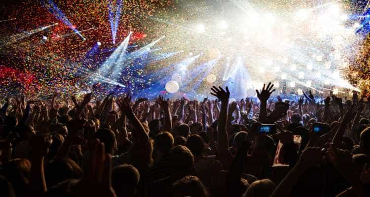 A crowd of people at Lollapalooza in Chicago