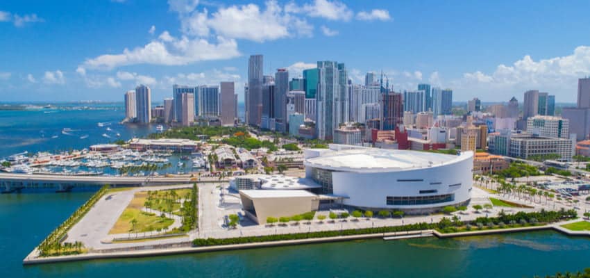 Aerial view of Downtown Miami