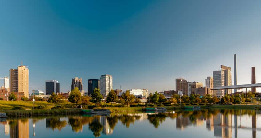 The Birmingham Alabama skyline