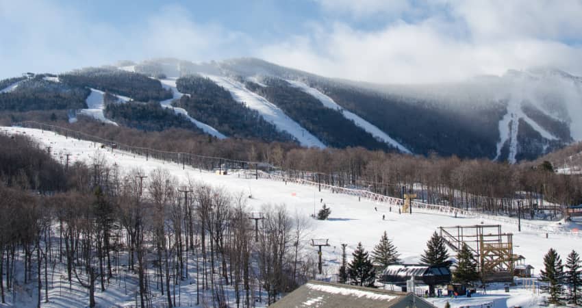 the peaks of Killington, Vermont at a distance