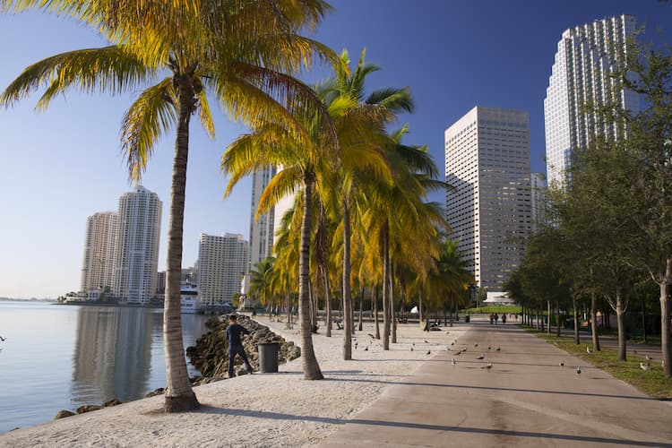 Bayfront Park walkway in Miami