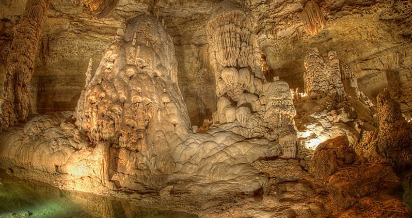 Interior of the Natural Bridge Caverns in Texas