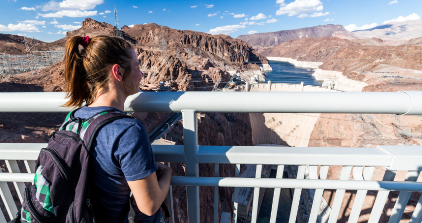 The Hoover Dam is less than an hour from Las Vegas.