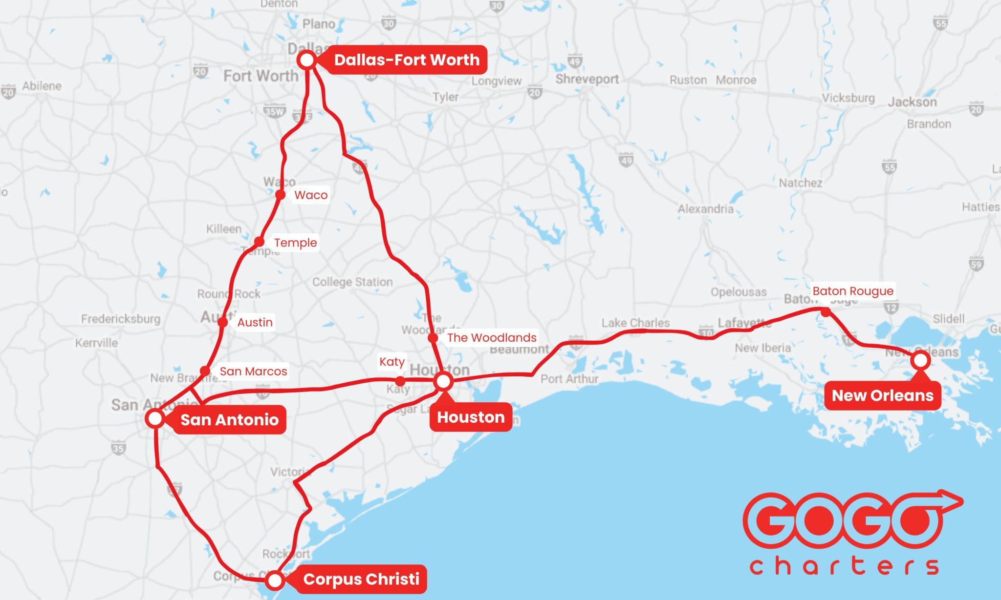 GOGO Charters Launches Dallas-to-San Antonio Luxury Line Run ...