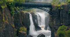 a waterfall at paterson great falls national historic park