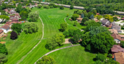 an aerial view of green parks in Addison, IL