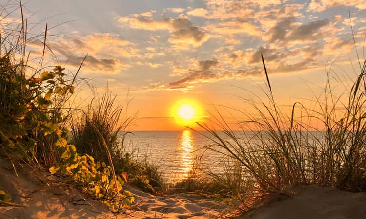 Sunset on Lake Michigan 