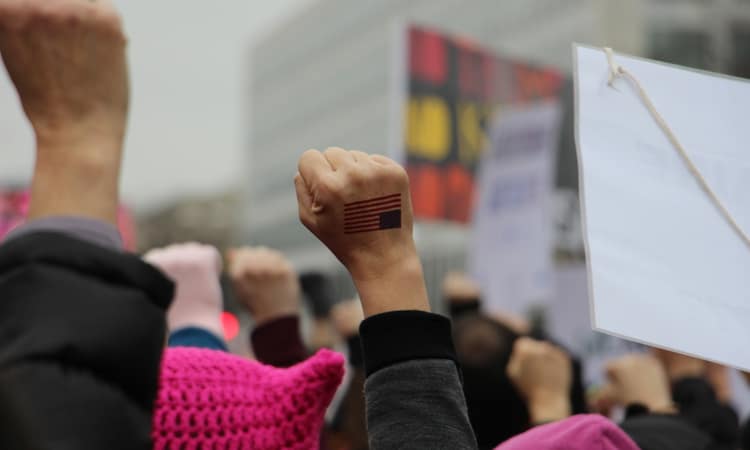 Passionate activists at the Womens March