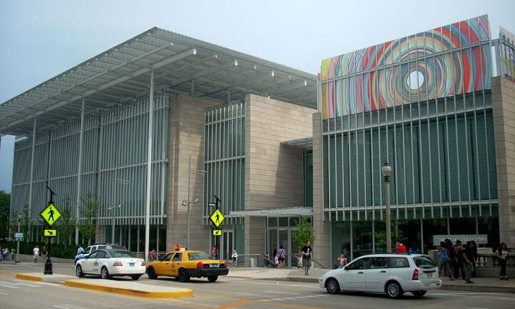 the exterior of the modern wing of the art institute of chicago