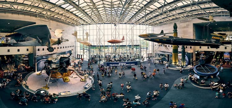 Boeing Flight Milestones Hall at National Air and Space Museum in Washington DC