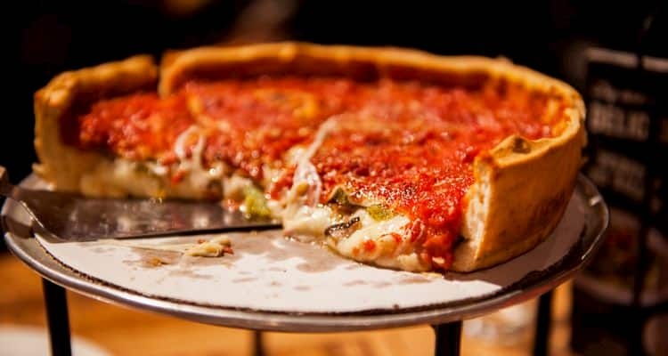 Deep-dish pizza