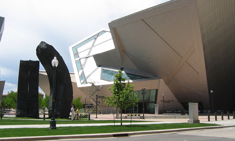 exterior of the denver art museum