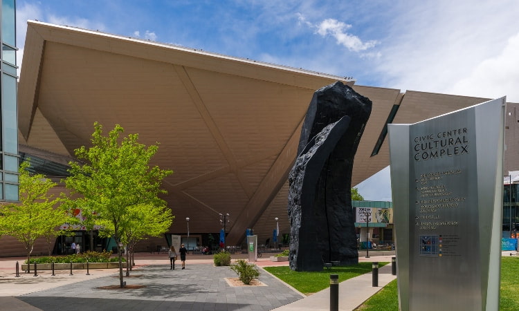 exterior of the denver art museum