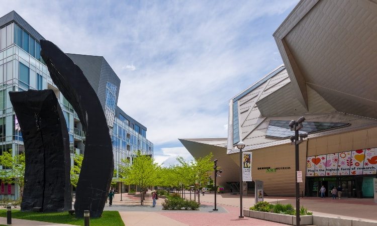 exterior of the denver art museum