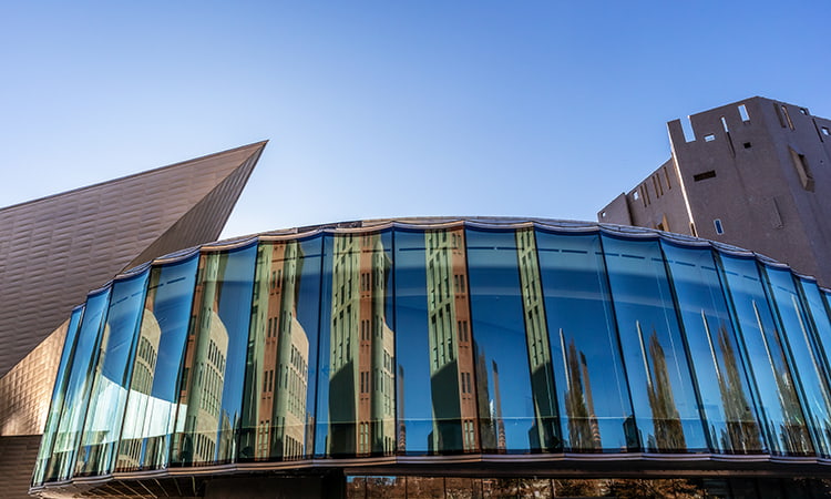 exterior of the denver art museum