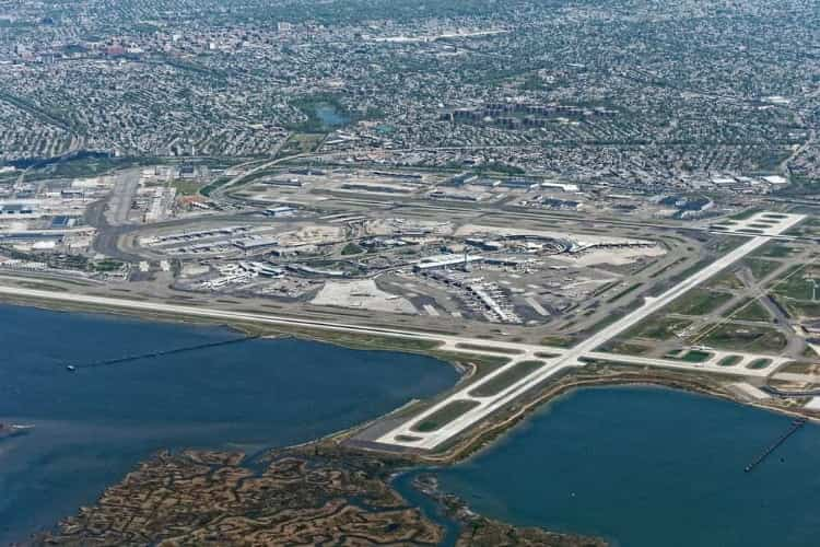 Aerial view of JFK Airport