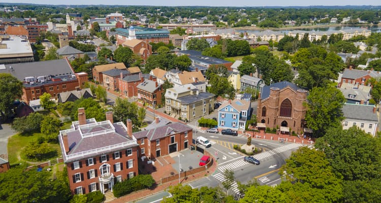 an aerial view of salem, massachusetts