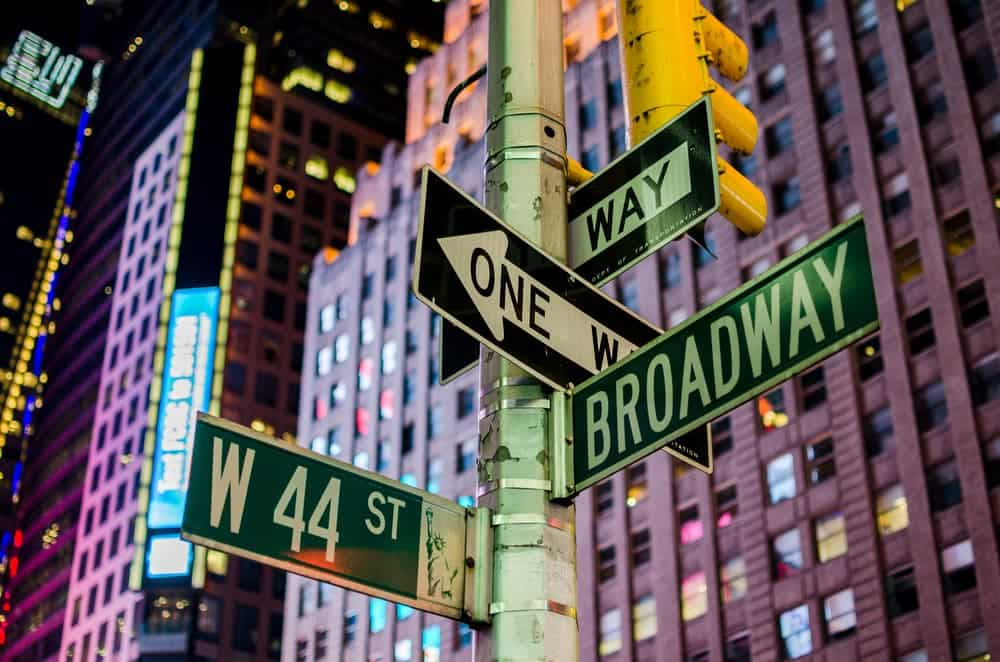 Broadway street signs