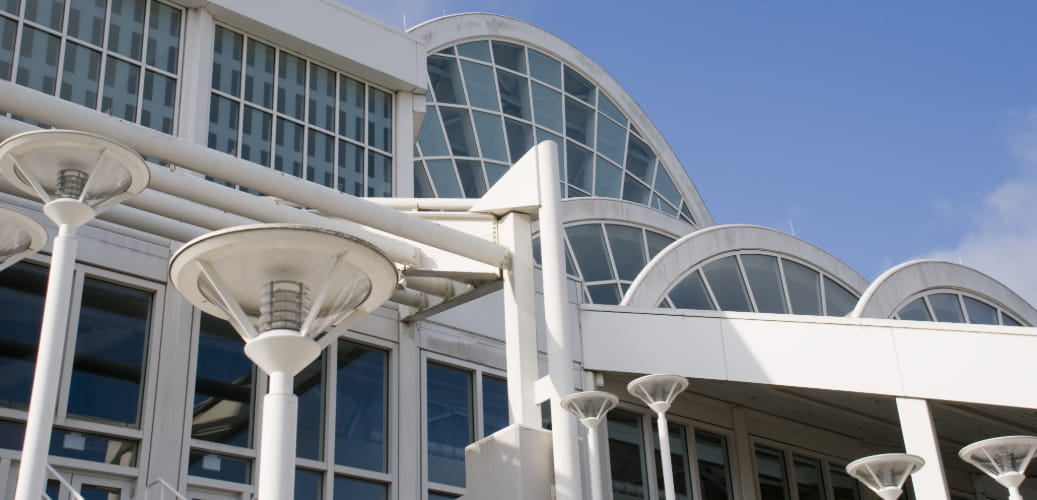 The exterior of the Orange County Conference Center