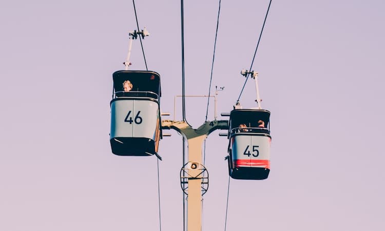 Skyfari cable cars at the San Diego zoo