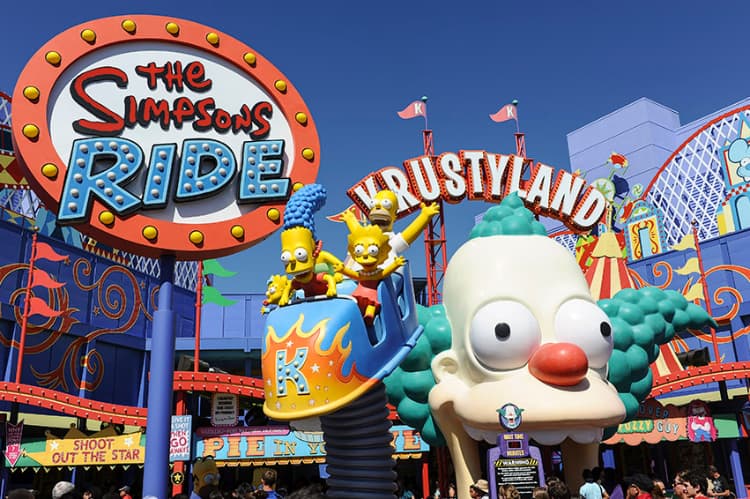 the simpsons ride at universal studios hollywood
