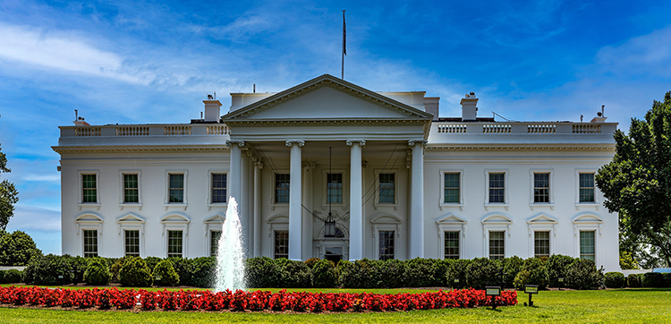 a photo of the white house during the day