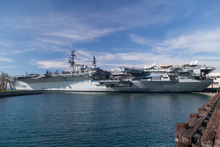 USS Midway Museum air craft carrier on the harbor